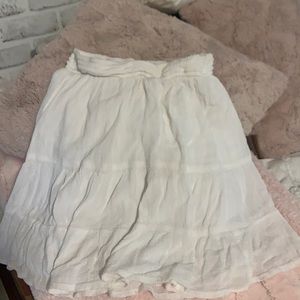 White High Rise Skirt hollister